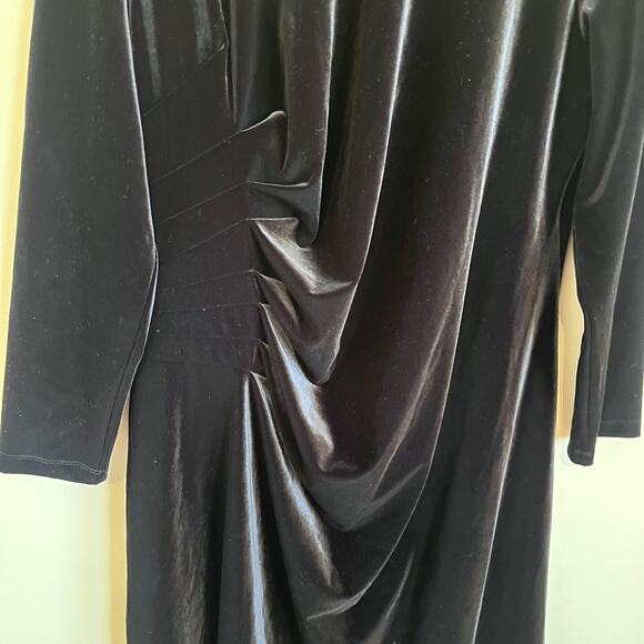 Soft Surroundings Lisabetta Velvet Maxi Dress Size 2X Black Holiday Party Formal - Picture 4 of 7